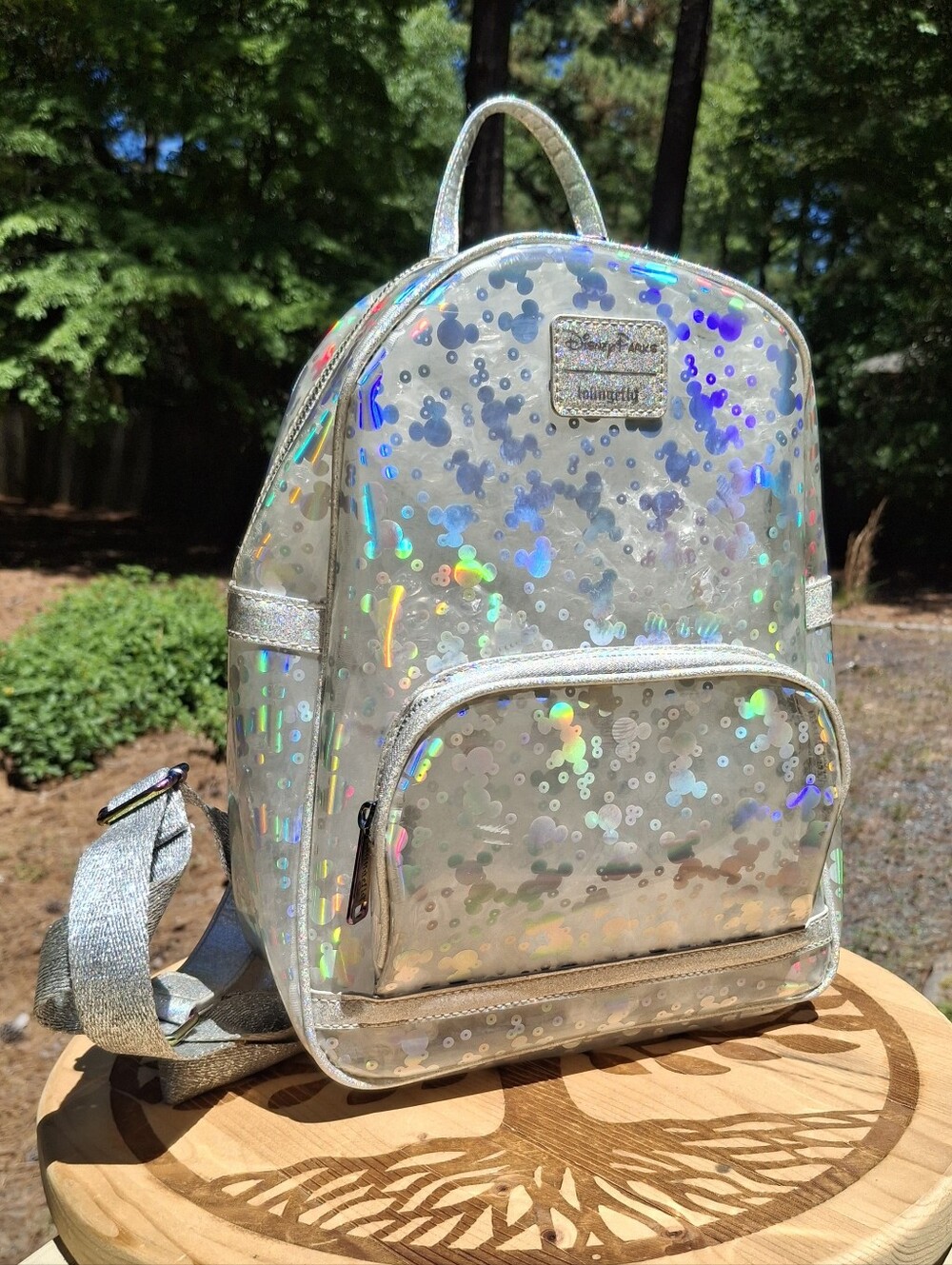 Disney Parks × Loungefly Mickey Mouse Magic Mirror Metallic Mini Backpack